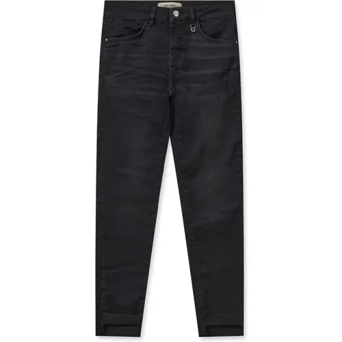 Cool Cropped Jeans with Raw Edges , female, Sizes: W26, W27, W25, W28, W32, W31 - MOS MOSH - Modalova