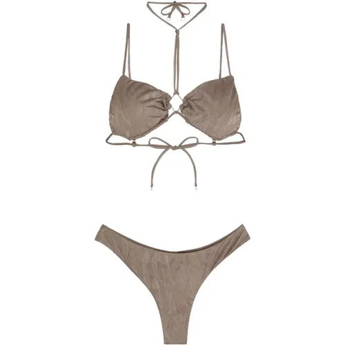 Triangel-Bikini mit brasilianischem Unterteil , Damen, Größe: L - Me-Fui - Modalova