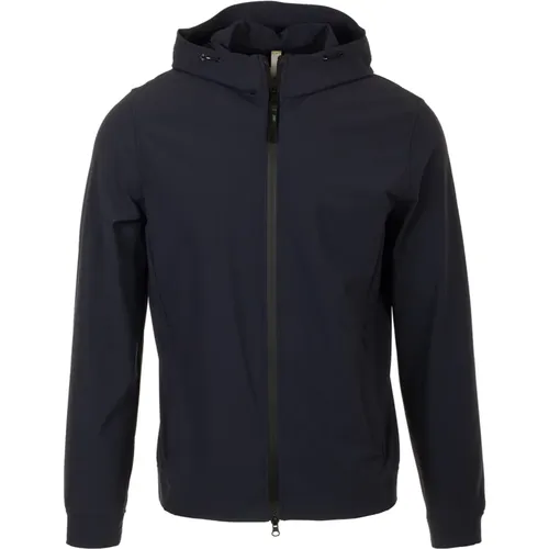 Zip-throughs, male, , Size: XL Hooded Jacket - Duno - Modalova