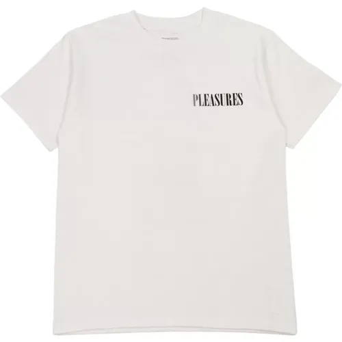 Weiße Baumwoll-Vertikale T-Shirt , Herren, Größe: S - Pleasures - Modalova