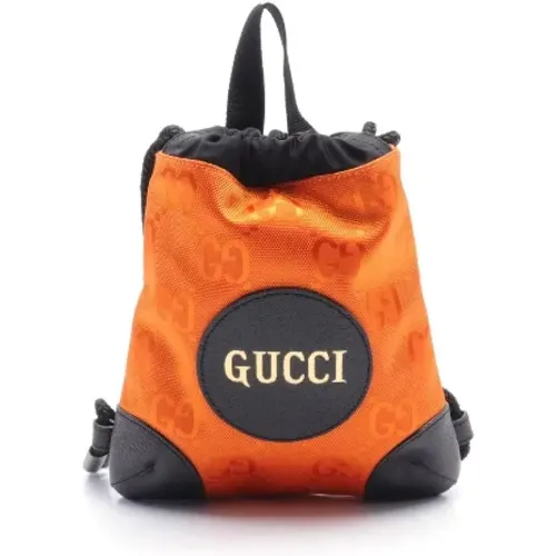 Pre-owned Backpacks, male, , Size: ONE SIZE Pre-owned Canvas backpacks - Gucci Vintage - Modalova