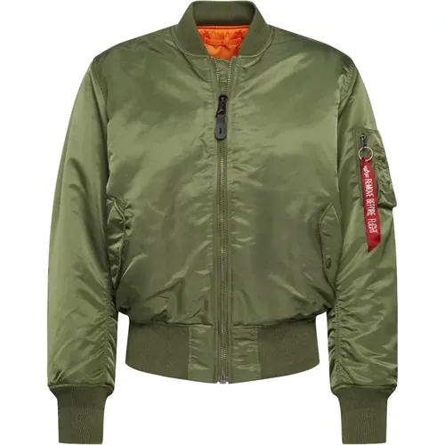 Bomber Jackets, male, , Size: M Bomber Jacket with Ribbed Details - alpha industries - Modalova