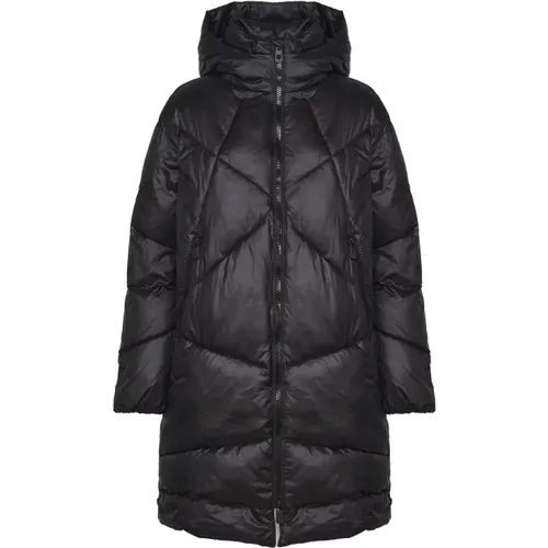 Parkas, female, , Size: S Quilted Vest with Hood - pinko - Modalova