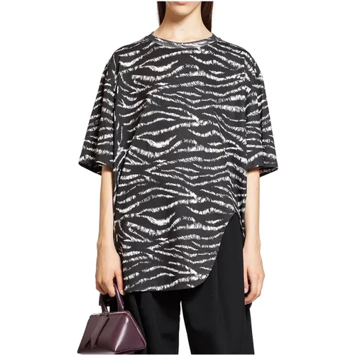 T-Shirts, female, , Size: XS Zebra Print T-Shirt - The Attico - Modalova