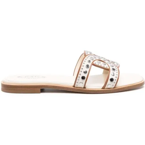 Mousse Leather Stud Sandal , female, Sizes: 4 UK, 6 UK, 4 1/2 UK, 8 UK, 5 1/2 UK, 5 UK - TOD'S - Modalova