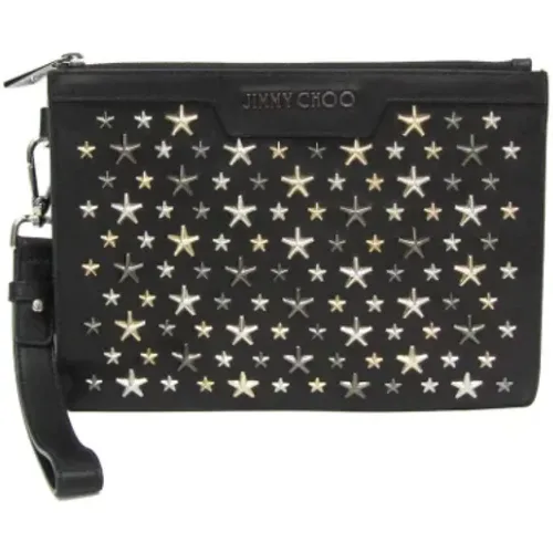 Pre-owned Clutches, male, , Size: ONE SIZE Pre-owned Leather clutches - Jimmy Choo Pre-owned - Modalova