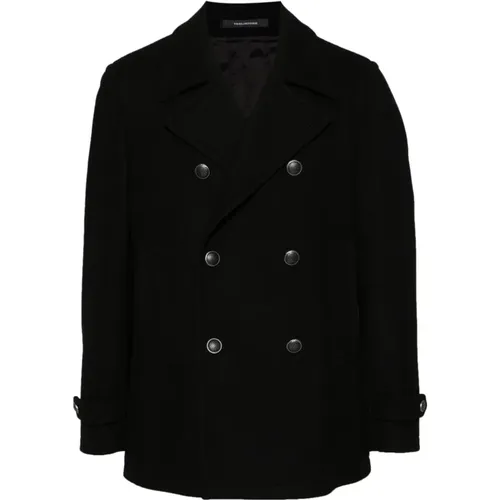 Wool Blend Double-Breasted Coat , male, Sizes: 2XL, L - Tagliatore - Modalova