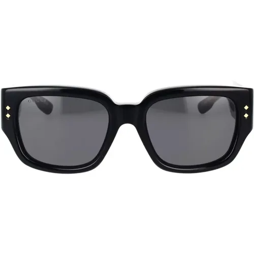 Sunglasses, unisex, , Size: 54 MM Square Sunglasses with Metal Rivets - Gucci - Modalova