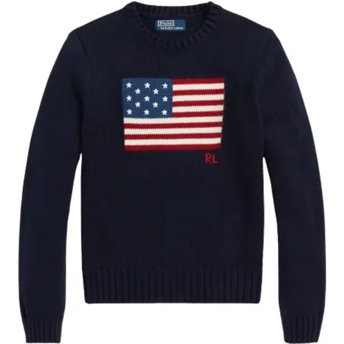 Baumwollpullover mit amerikanischer Flagge - Polo Ralph Lauren - Modalova