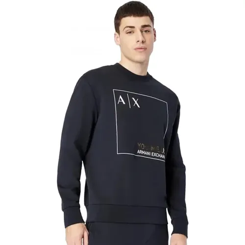 Logo Sweatshirt You.me.us. , Herren, Größe: L - Armani - Modalova