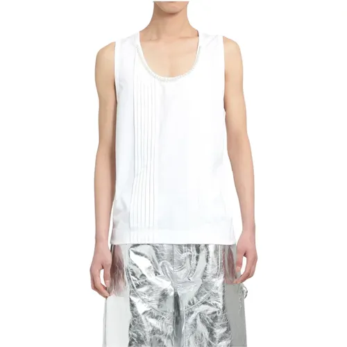 Pearl Trimmed Tank Top , male, Sizes: S - Simone Rocha - Modalova