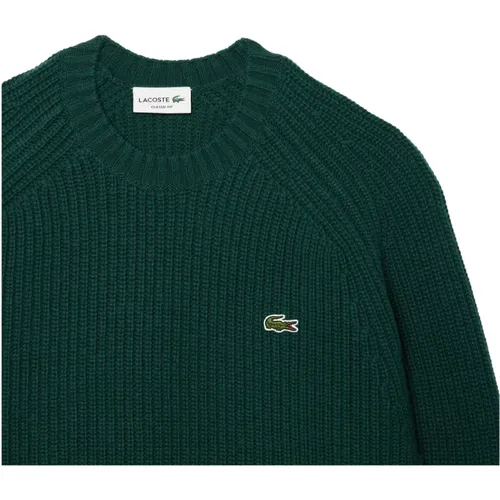 Wool Crewneck Sweater Aw24 , male, Sizes: XS, S, L, M - Lacoste - Modalova