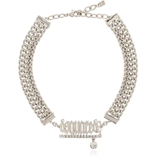 Necklaces, male, , Size: ONE SIZE Choker with logo - Dsquared2 - Modalova