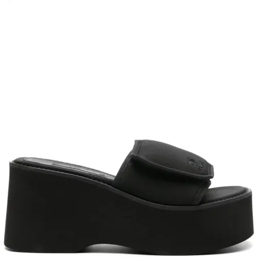 Logo Slipper Sandals , female, Sizes: 4 UK, 6 UK, 5 UK, 3 UK - Courrèges - Modalova