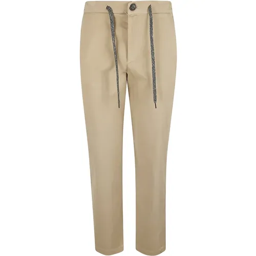 Sand Baumwoll Elasthan Hose Made in Italy , Damen, Größe: M - Eleventy - Modalova