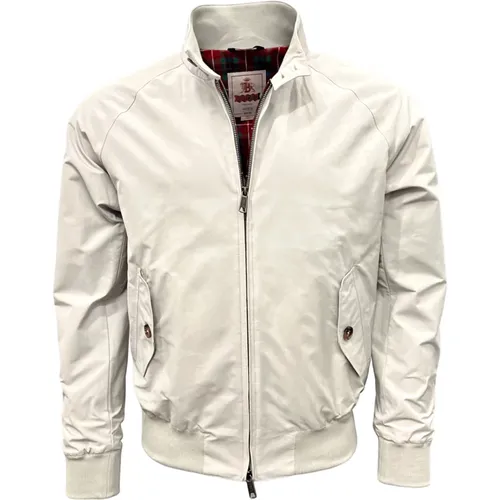 Bomber Jackets, male, , Size: M Harrington Blouson Jacket, Silver Grey - Baracuta - Modalova