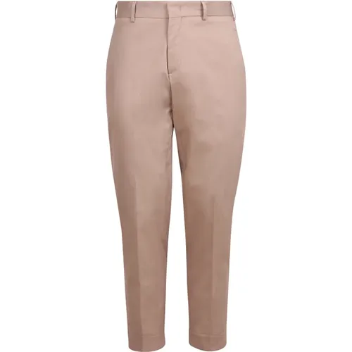 Chinos, male, , Size: 2XL Cropped tapered-leg trousers - PT Torino - Modalova