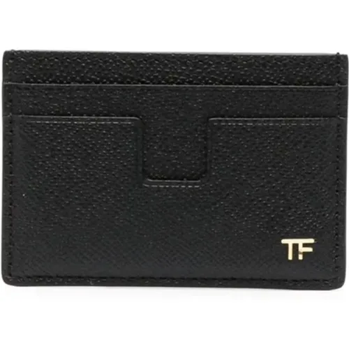 Wallets & Cardholders, male, , Size: ONE SIZE T Line Classic Card Holder - Tom Ford - Modalova