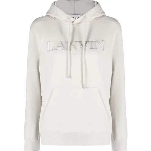 Hoodies, female, , Size: M Elegant Embroidered Regular Fit Hoodie - Lanvin - Modalova