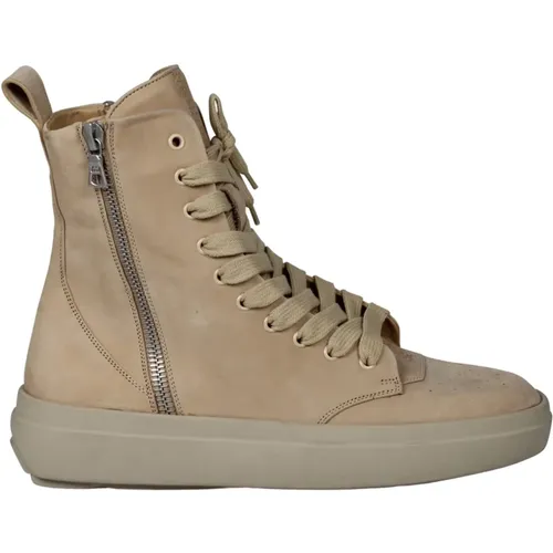 Nubuck Leather High-Top Sneakers , male, Sizes: 8 UK, 9 UK - Represent - Modalova