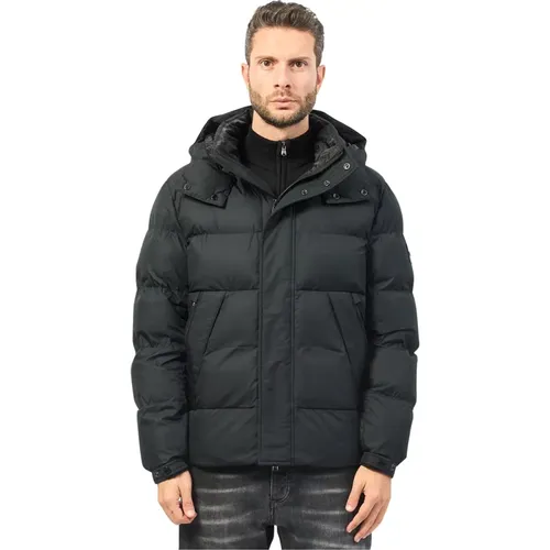 Herren Gepolsterte Jacke mit Abnehmbarer Kapuze , Herren, Größe: M - Hugo Boss - Modalova