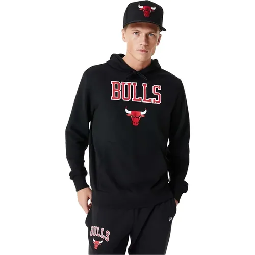 Schwarzer Bulls Team Logo Hoodie , Herren, Größe: XL - new era - Modalova