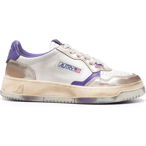 Vintage Low Sneakers in and Purple , female, Sizes: 6 UK, 4 UK, 8 UK, 3 UK, 2 UK, 5 UK, 7 UK - Autry - Modalova