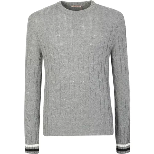 Cable knit sweater , male, Sizes: L - Valentino - Modalova