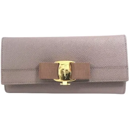 Pre-owned Leder Portemonnaies , Damen, Größe: ONE Size - Salvatore Ferragamo Pre-owned - Modalova