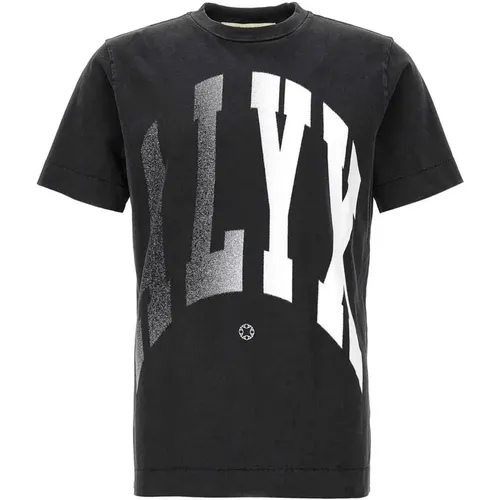 Schwarzes Logo T-Shirt , Herren, Größe: L - 1017 Alyx 9SM - Modalova