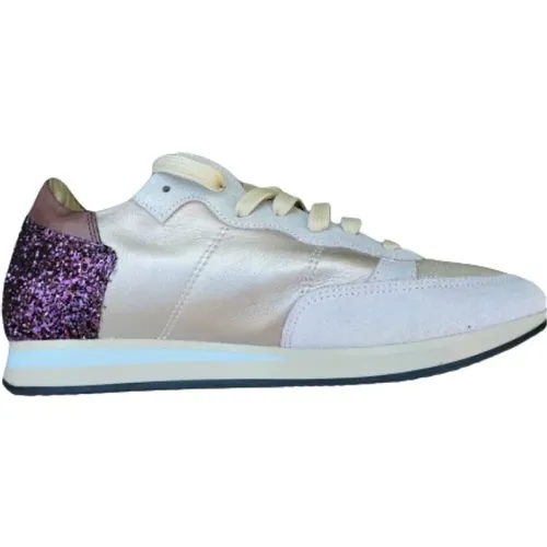 Glitter Suede Tropez Sneakers , Damen, Größe: 40 EU - Philippe Model - Modalova