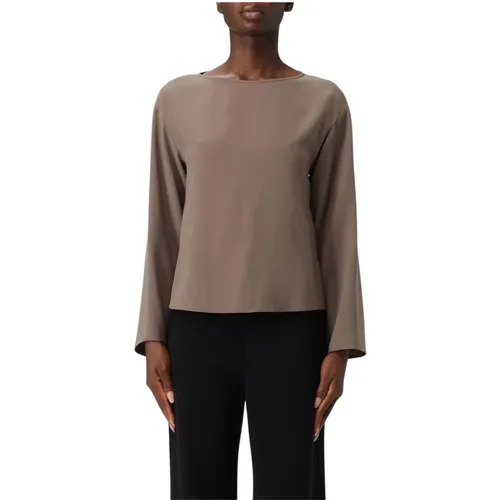 Blouses, female, , Size: L Elegant Long Sleeve Top - Emporio Armani - Modalova