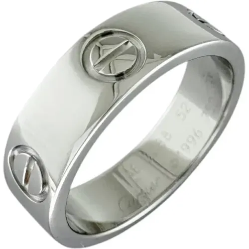 Pre-owned Jewellery, female, , Size: ONE SIZE Pre-owned White Gold rings - Cartier Vintage - Modalova