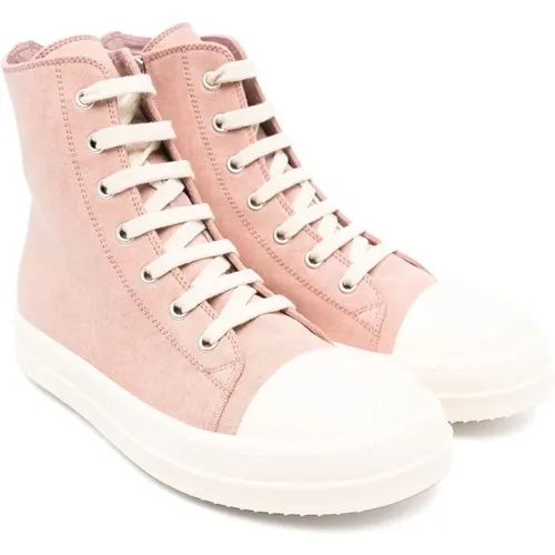 Rosa Sneakers Haizahn Sohle Reißverschluss - Rick Owens - Modalova