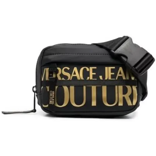 Men`s Logo Front Nylon Marsupio , male, Sizes: ONE SIZE - Versace Jeans Couture - Modalova