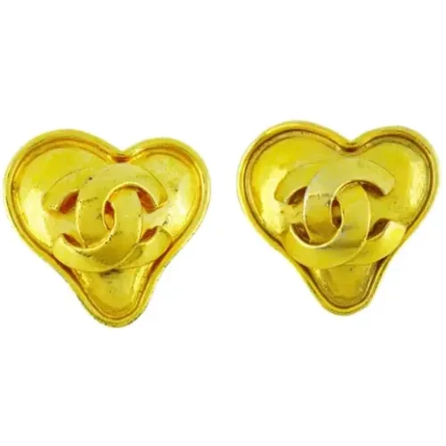 Pre-owned Jewellery, female, , Size: ONE SIZE Pre-owned Metal earrings - Chanel Vintage - Modalova