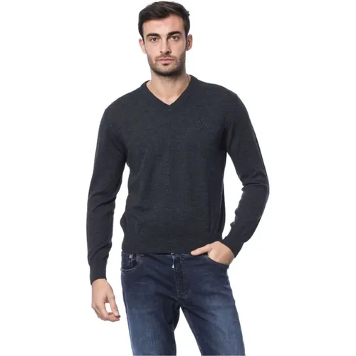 Bestickter Crew Neck Sweater aus Merinowolle , Herren, Größe: XL - Billionaire - Modalova