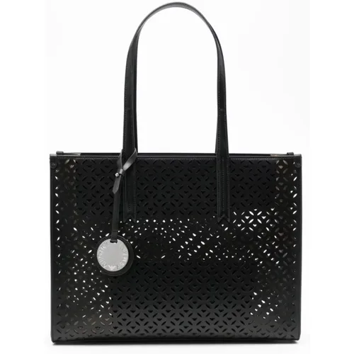 Leather Tote Bag , female, Sizes: ONE SIZE - Emporio Armani - Modalova
