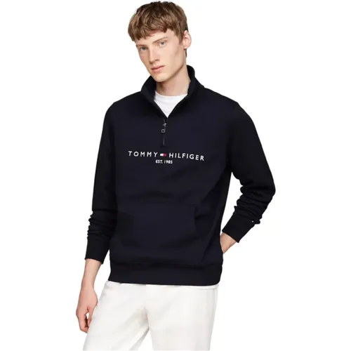 Zip-throughs, male, , Size: XS High Neck Sweatshirt - Tommy Hilfiger - Modalova