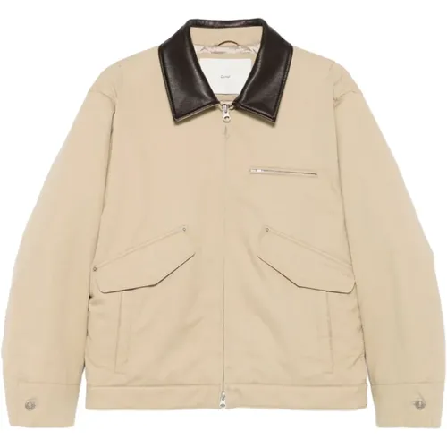 Light Jackets, female, , Size: S Wool Blend Leather Collar Jacket - Dunst - Modalova