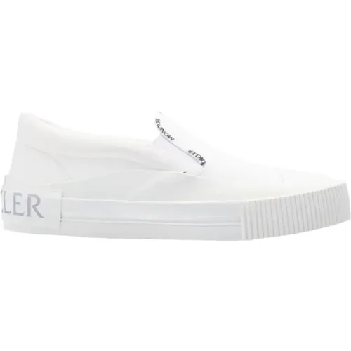 Weiße Slip-On Trainers mit Tri Design , Damen, Größe: 35 EU - Moncler - Modalova