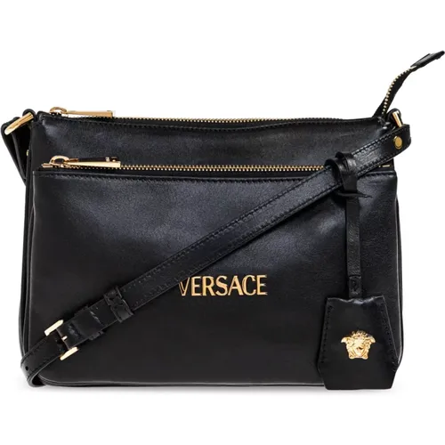 Cross Body Bags, female, , Size: ONE SIZE Leather shoulder bag - Versace - Modalova