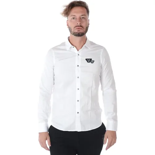 Casual Button-Up Hemd , Herren, Größe: M - Emporio Armani - Modalova