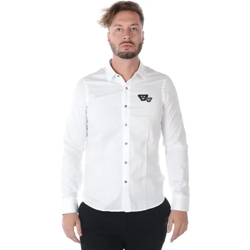 Casual Button-Up Hemd , Herren, Größe: S - Emporio Armani - Modalova
