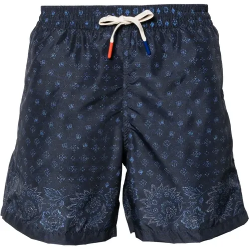 Beachwear, male, , Size: S Print Swim Shorts - Altea - Modalova