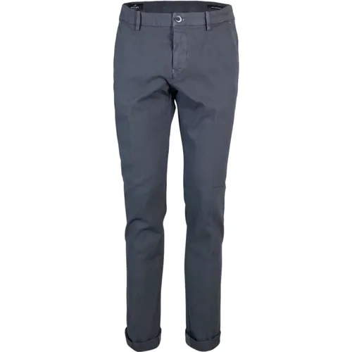 Chinos, male, , Size: 5XL Slim Fit Grey Chino Trousers - Mason's - Modalova