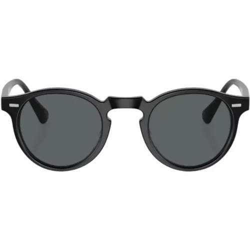 Semi-Matt Schwarze Sonnenbrille , Herren, Größe: 50 MM - Oliver Peoples - Modalova