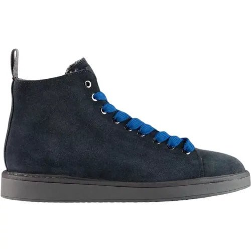 Cobalt Suede Ankle Boots with Faux Fur Lining , male, Sizes: 6 UK, 8 UK - Panchic - Modalova