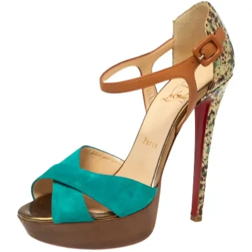 Pre-owned Leather sandals , female, Sizes: 4 UK - Christian Louboutin Pre-owned - Modalova