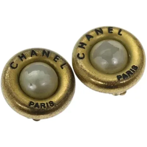 Pre-owned Jewellery, female, , Size: ONE SIZE Pre-owned Metal earrings - Chanel Vintage - Modalova